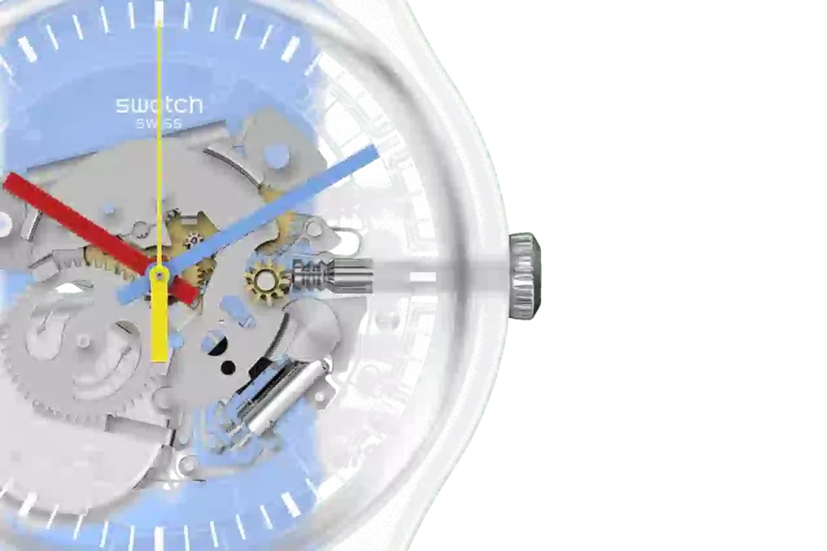 Deutlich blau gestreift