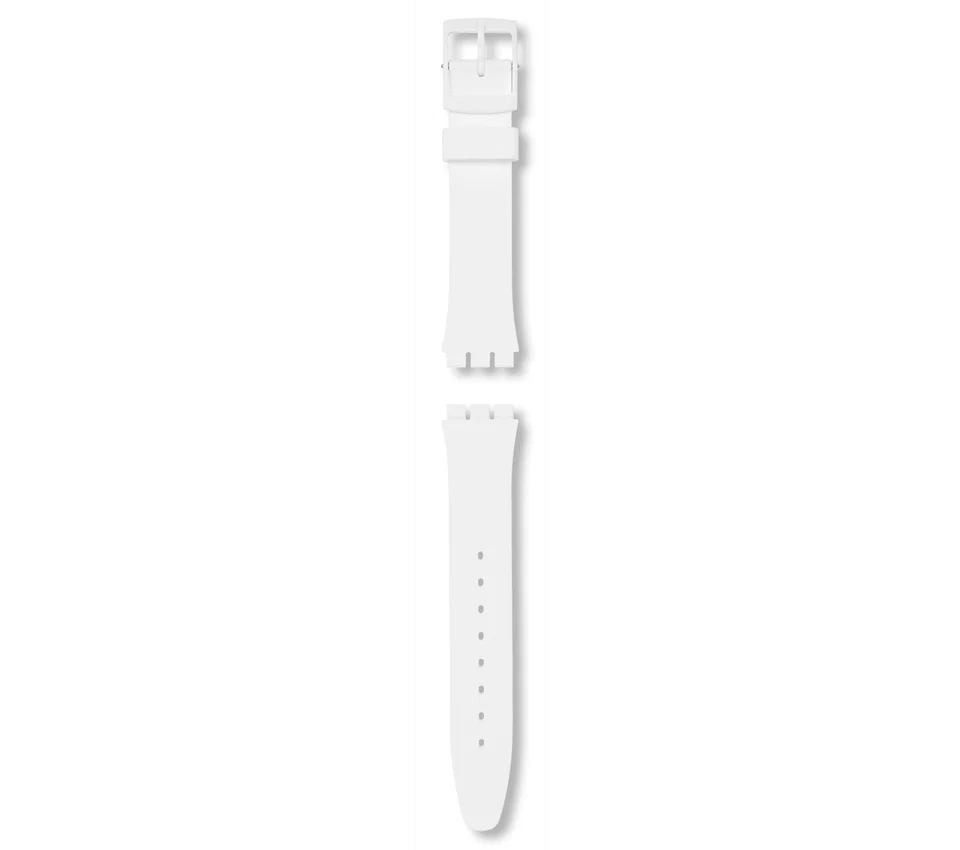 Gent weisses, mattes Silikonarmband
