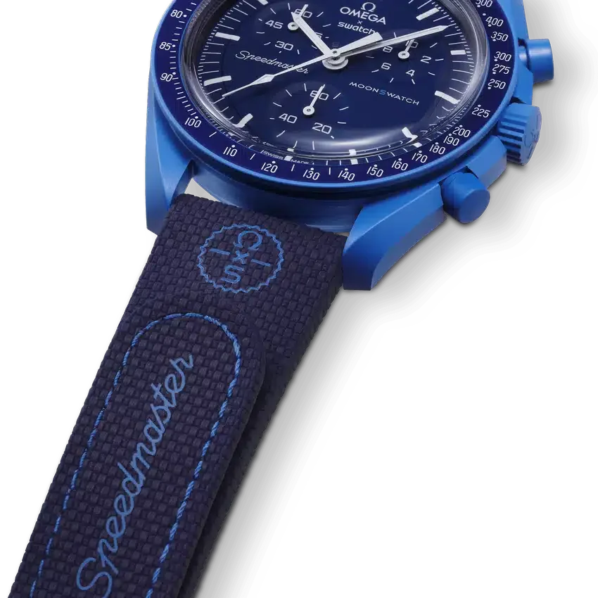 MoonSwatch Marineblau/Blau Kautschuk