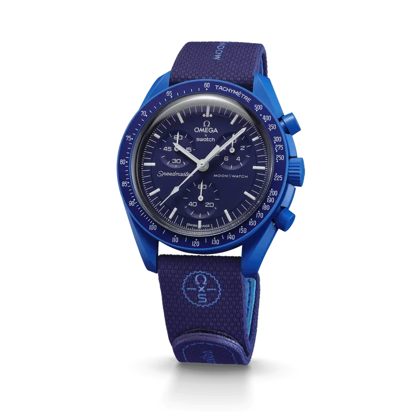MoonSwatch Marineblau/Blau Kautschuk