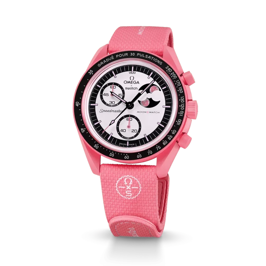 MoonSwatch Pink/Pink-Kautschuk