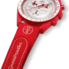 MoonSwatch Rot/Weiss, Kautschuk