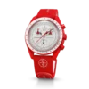 MoonSwatch Rot/Weiss, Kautschuk