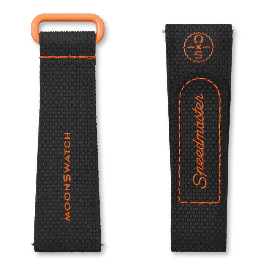 MoonSwatch Schwarz/Orange Kautschuk