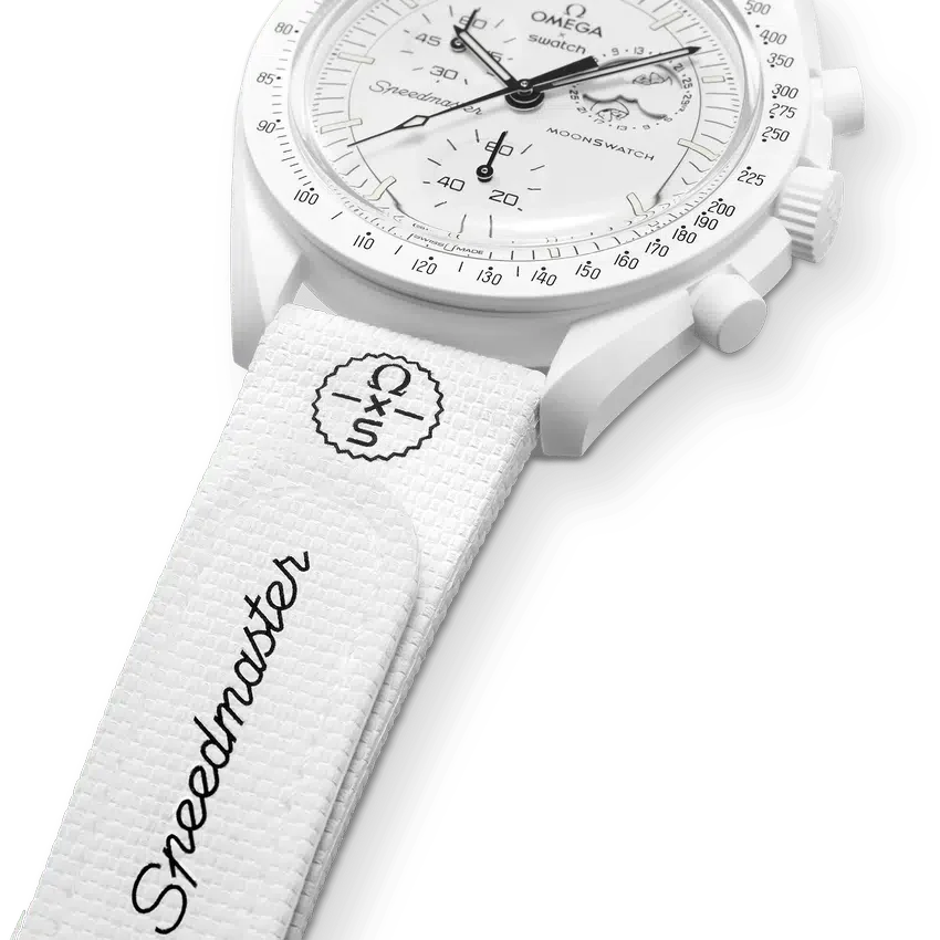 MoonSwatch Weiss/Weiss aus Kautschuk