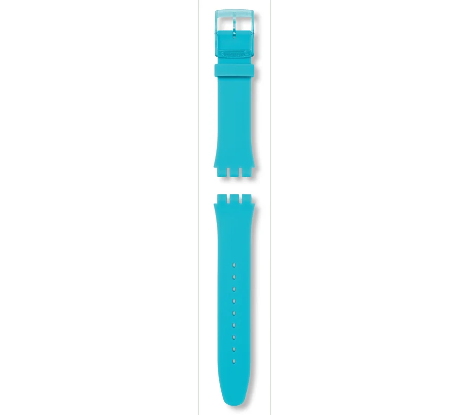 New Gent-Armband aus türkisblauem Silikon
